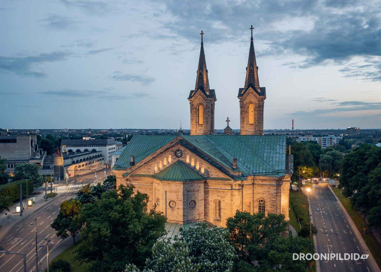 Eesti kirikud, Kaarli kirik, Kaarli, Suveöö, Tallinn, Kaarli Puiestee