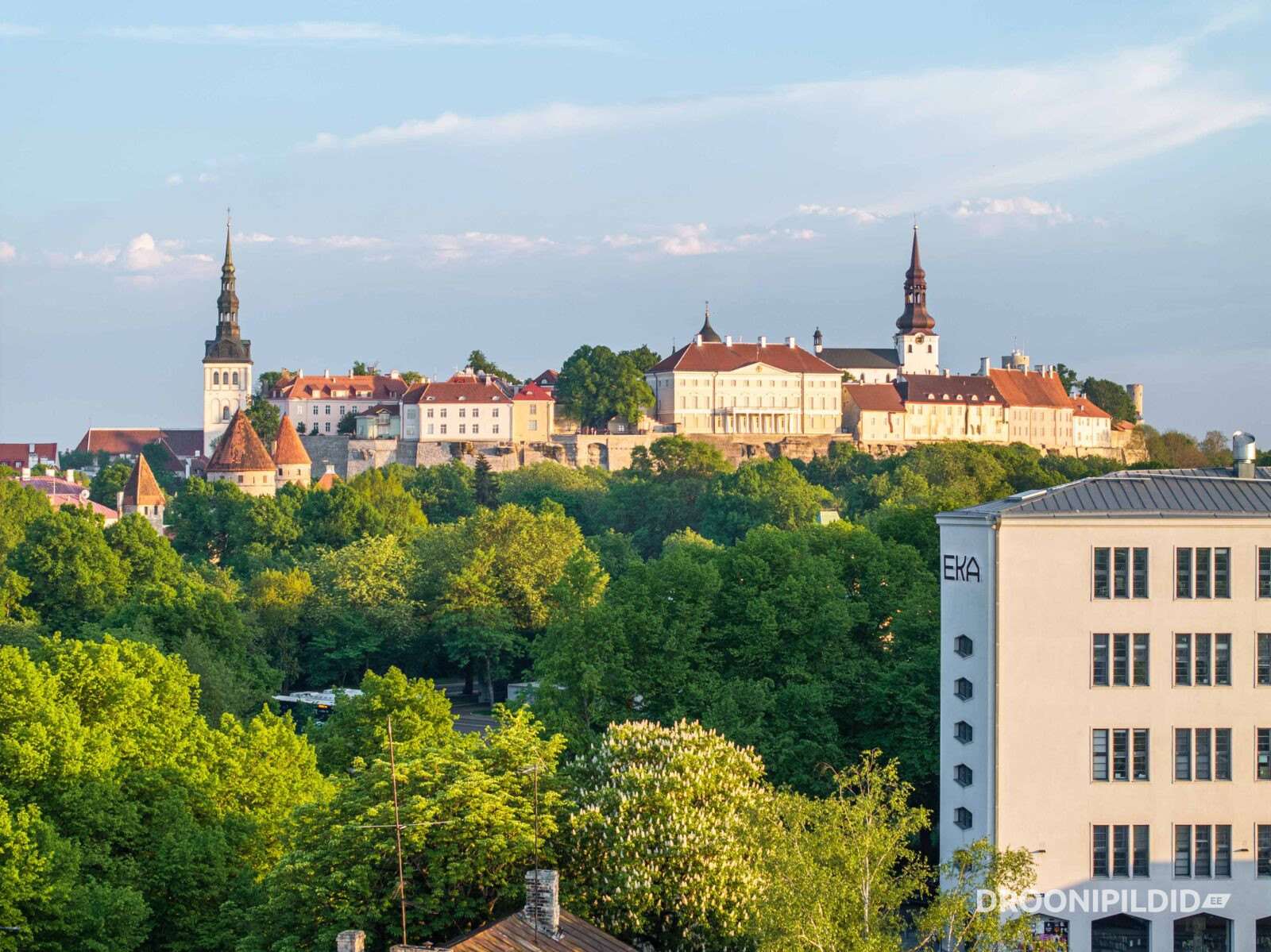 Eesti Kunstiakadeemia, EKA, Põhja pst 7, Kalamaja, Vanalinna siluett, Toompea, droonipildid, droonipildid Tallinnast