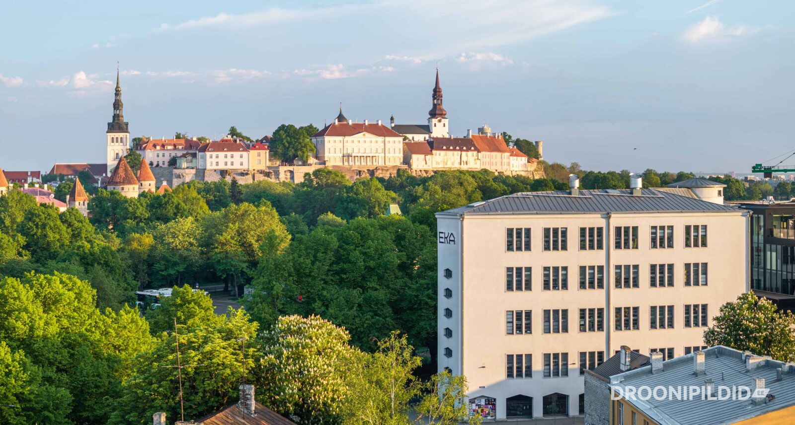 Eesti Kunstiakadeemia, EKA, Põhja pst 7, Kalamaja, Vanalinna siluett, Toompea, droonipildid, droonipildid Tallinnast