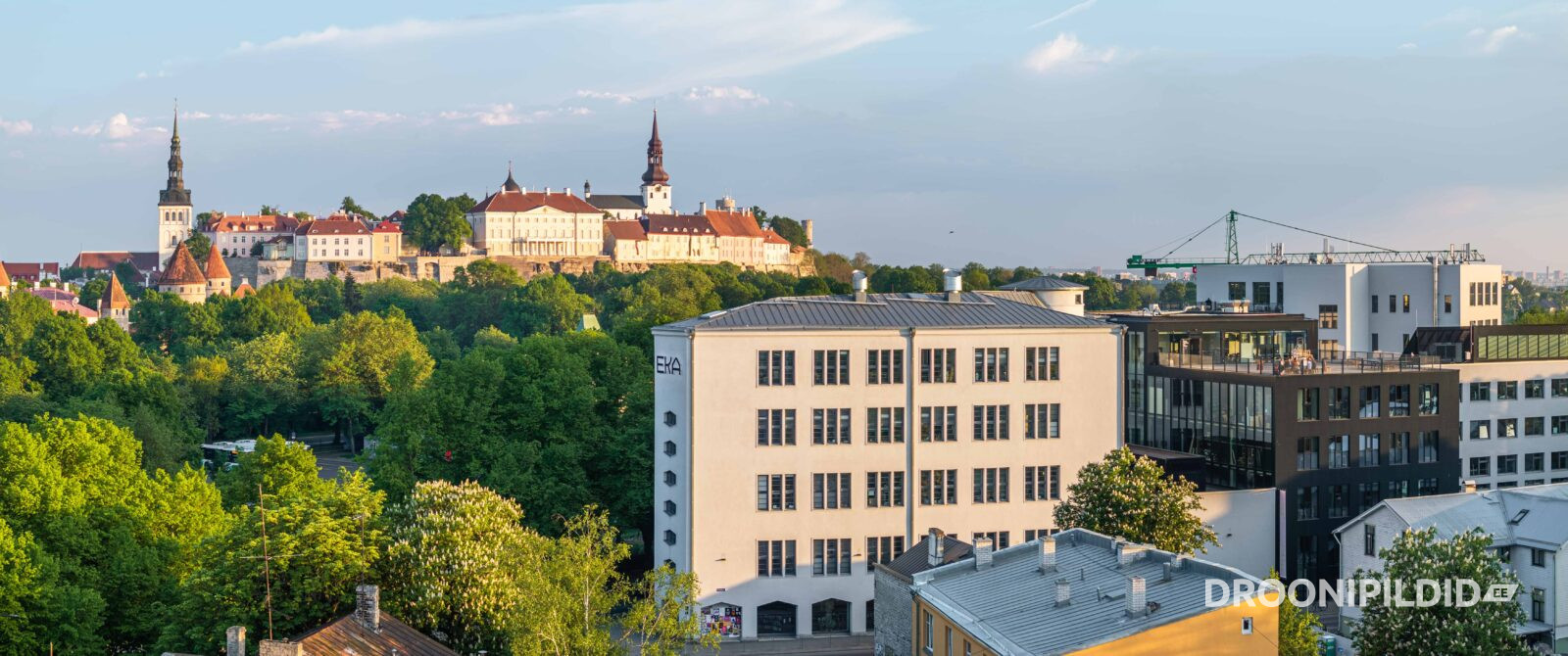 Eesti Kunstiakadeemia, EKA, Põhja pst 7, Kalamaja, Vanalinna siluett, Toompea, droonipildid, droonipildid Tallinnast