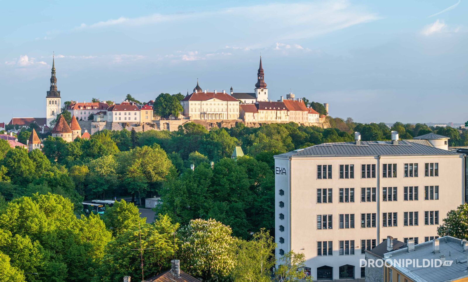 Eesti Kunstiakadeemia, EKA, Põhja pst 7, Kalamaja, Vanalinna siluett, Toompea, droonipildid, droonipildid Tallinnast