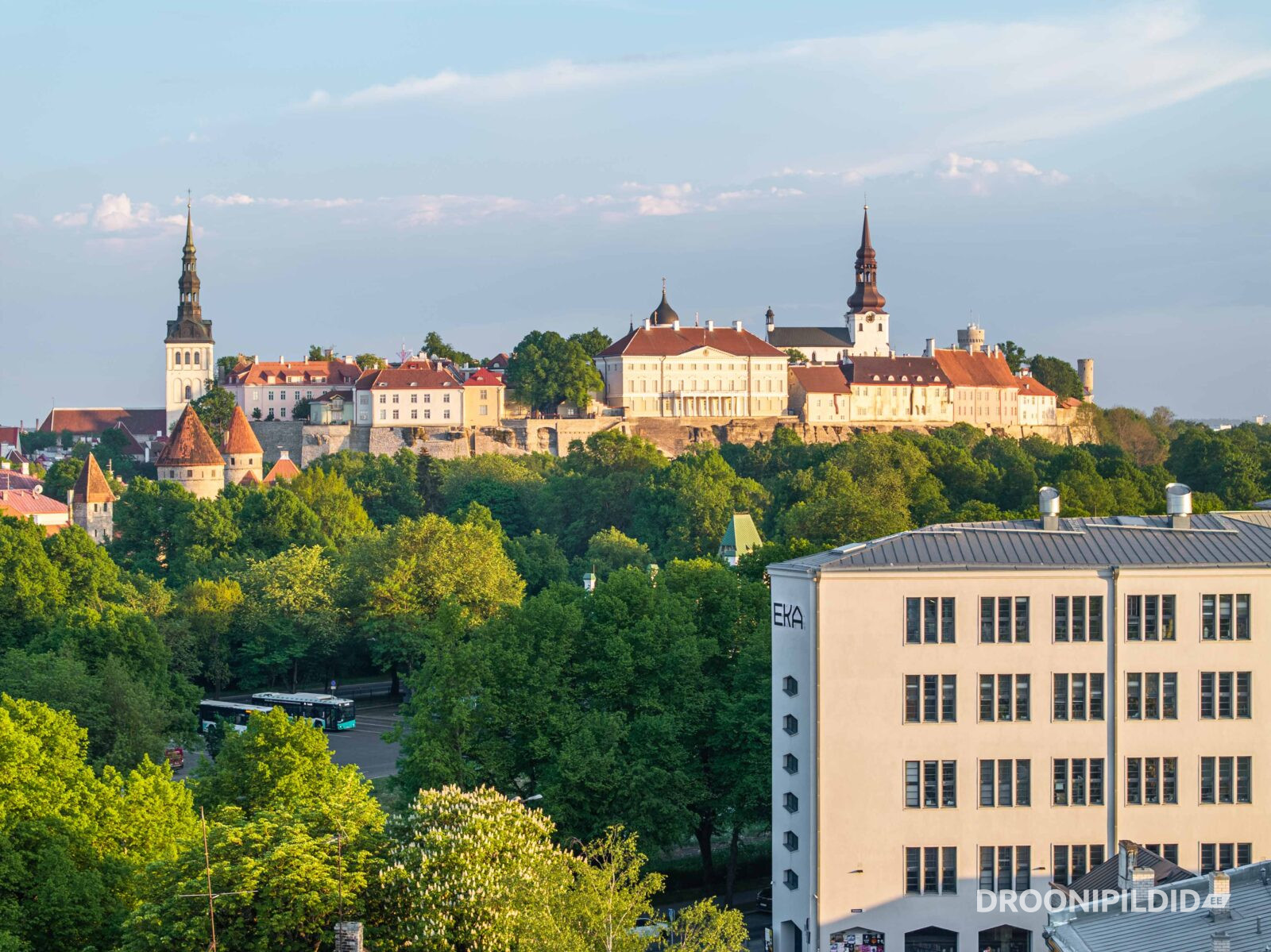 Eesti Kunstiakadeemia, EKA, Põhja pst 7, Kalamaja, Vanalinna siluett, Toompea, droonipildid, droonipildid Tallinnast