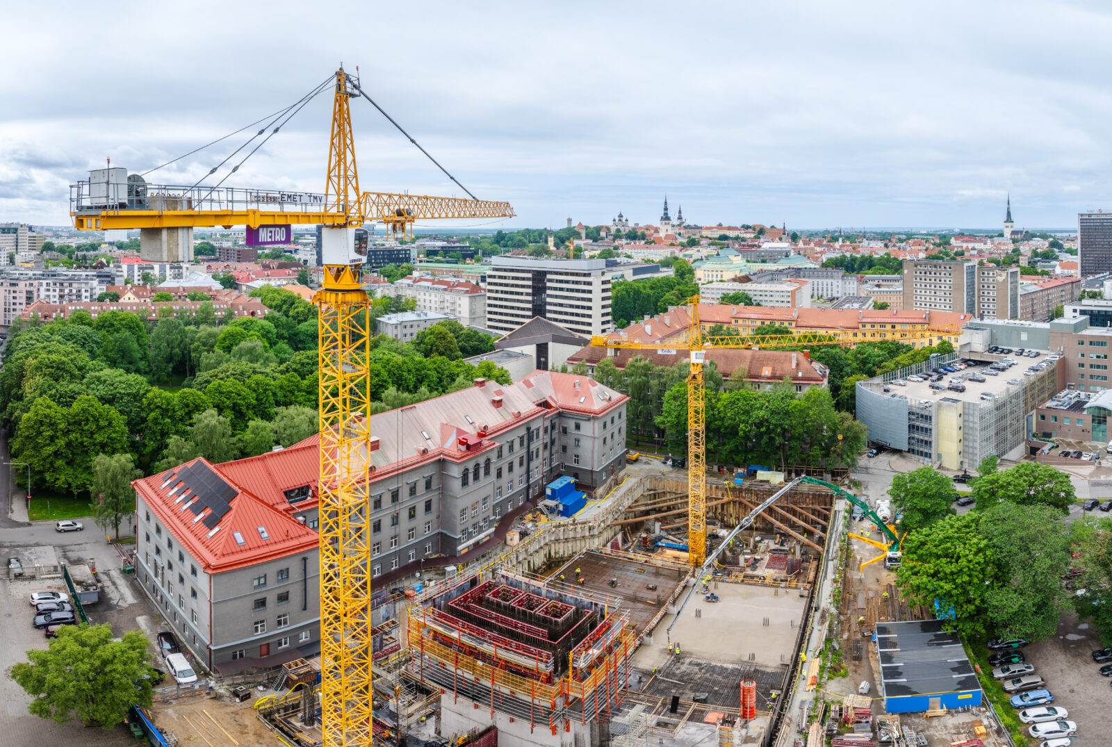 Eedu ehitusobjekti droonifoto Tallinnas
