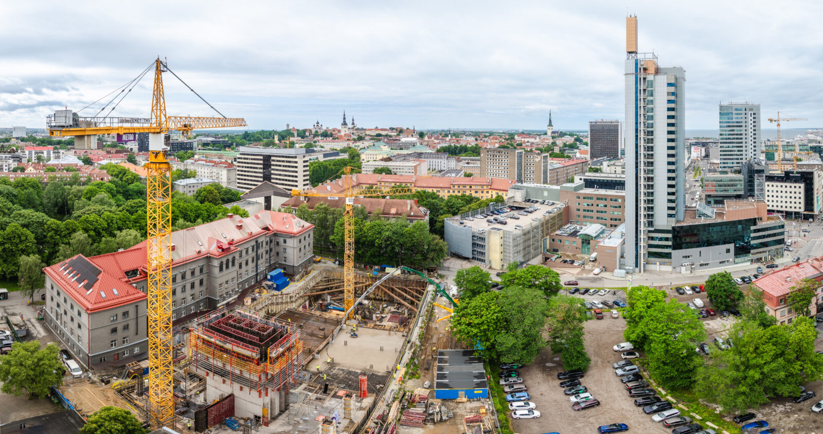 Eedu ehitusobjekti droonifoto Tallinnas