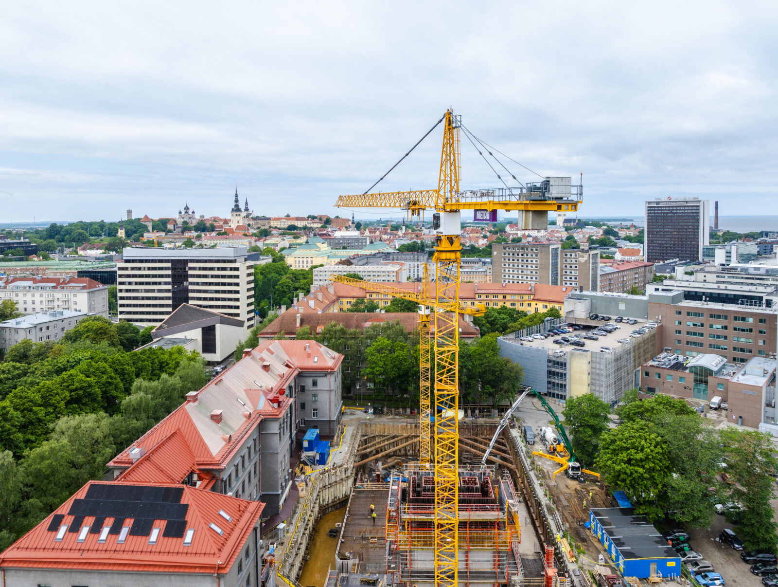 Eedu ehitusobjekti droonifoto Tallinnas