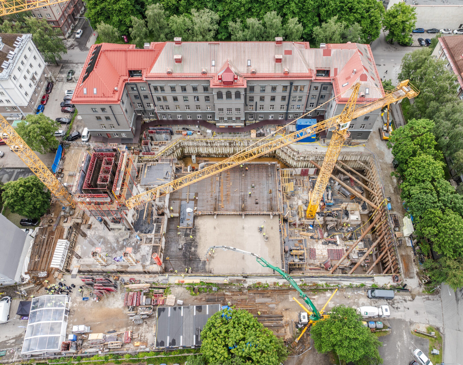 Eedu ehitusobjekti droonifoto Tallinnas
