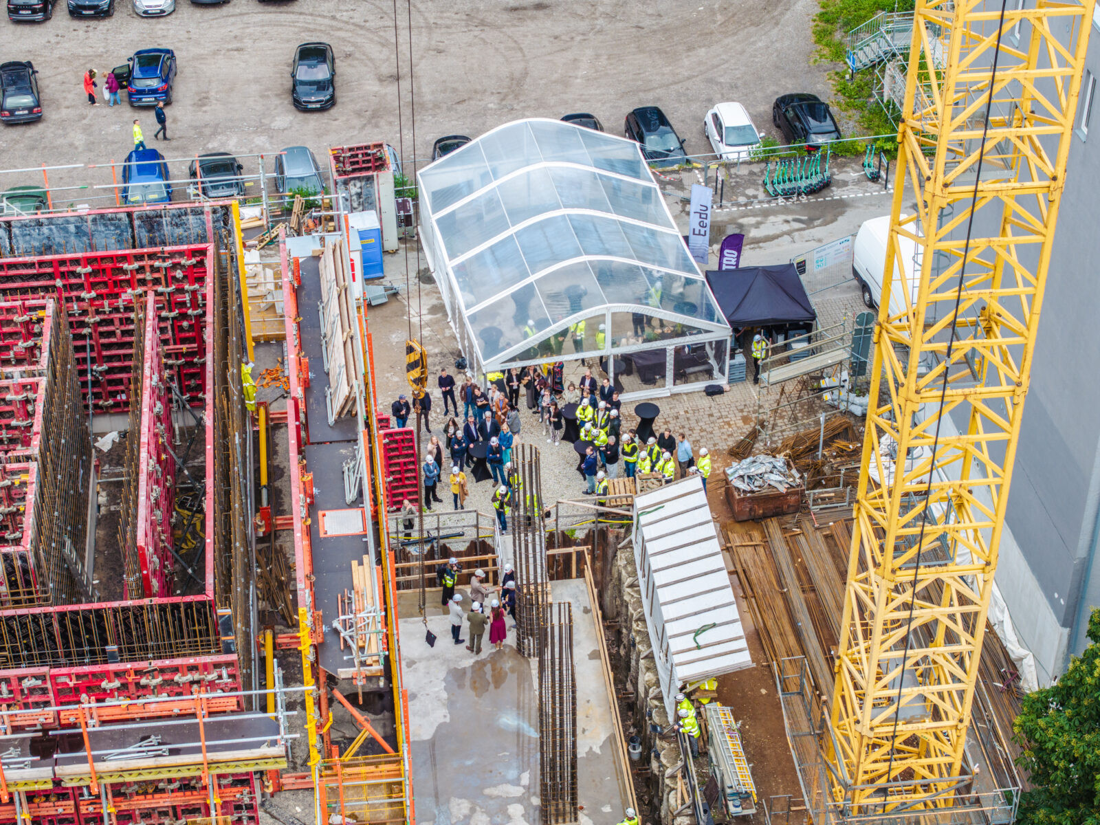 Eedu ehitusobjekti droonifoto Tallinnas