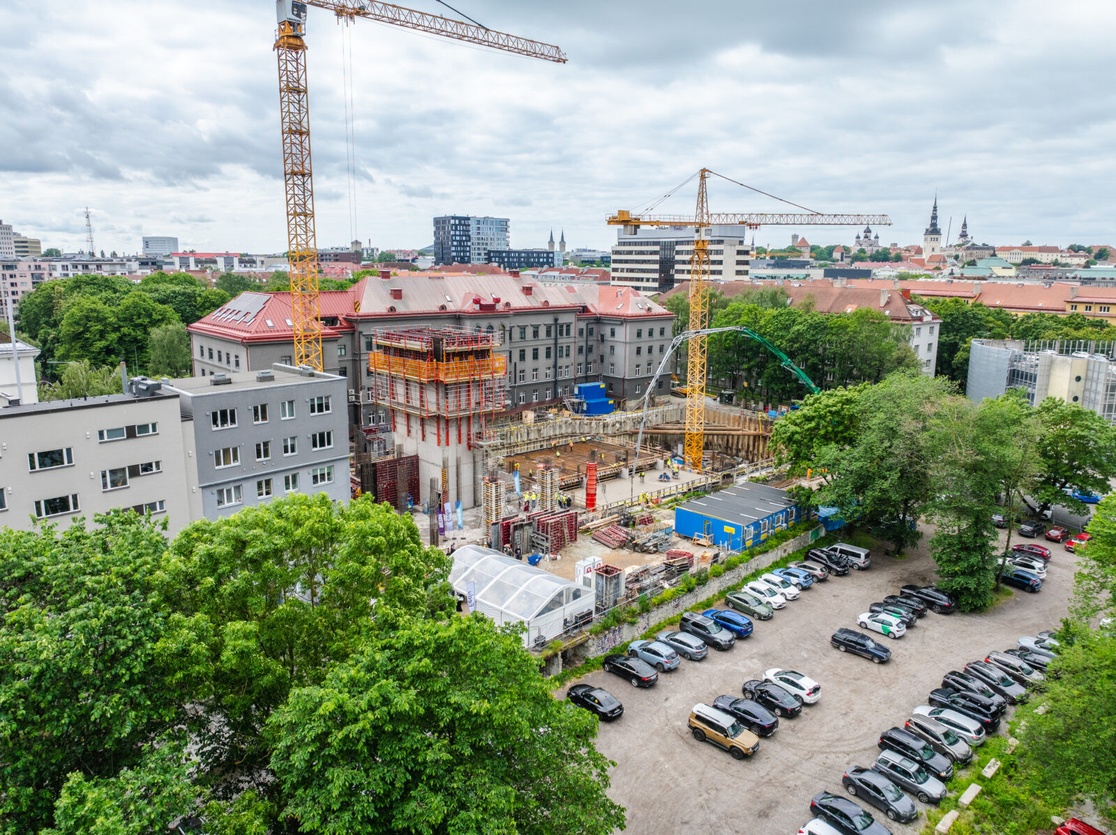 Eedu ehitusobjekti droonifoto Tallinnas