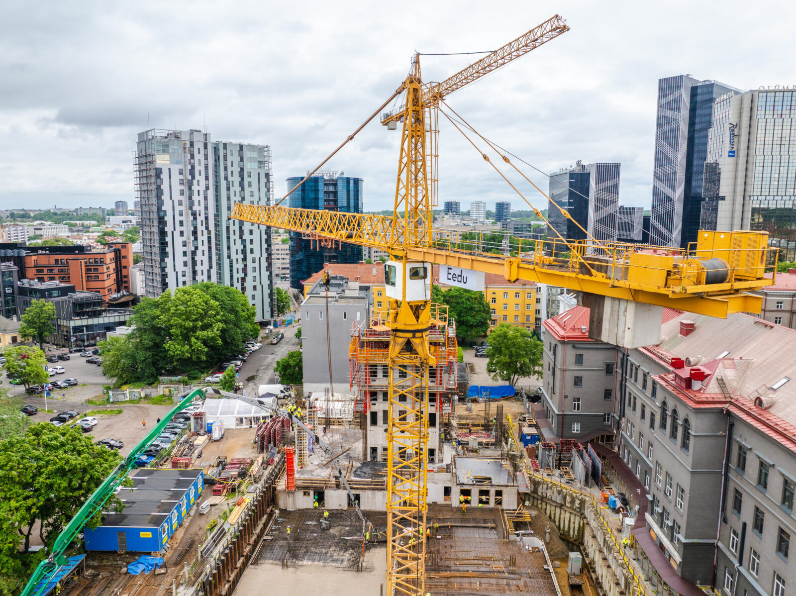 Eedu ehitusobjekti droonifoto Tallinnas