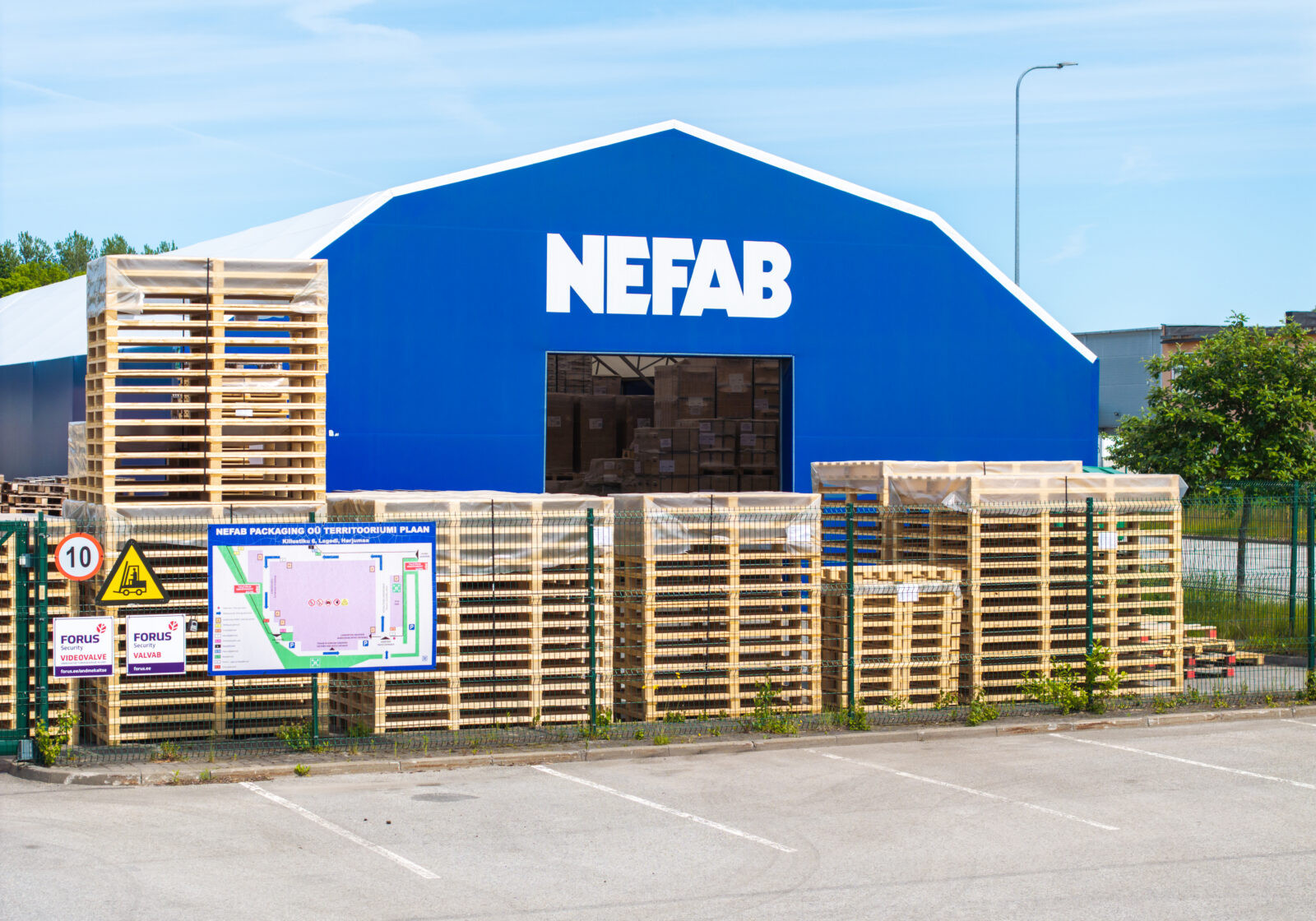 Nefab tootmishoone droonifotograafia