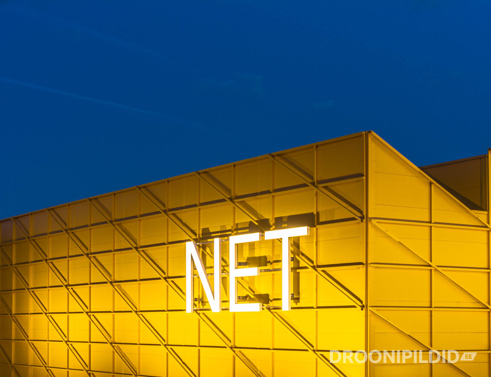 NET Spordihalli arhitektuursed detailid droonifotol