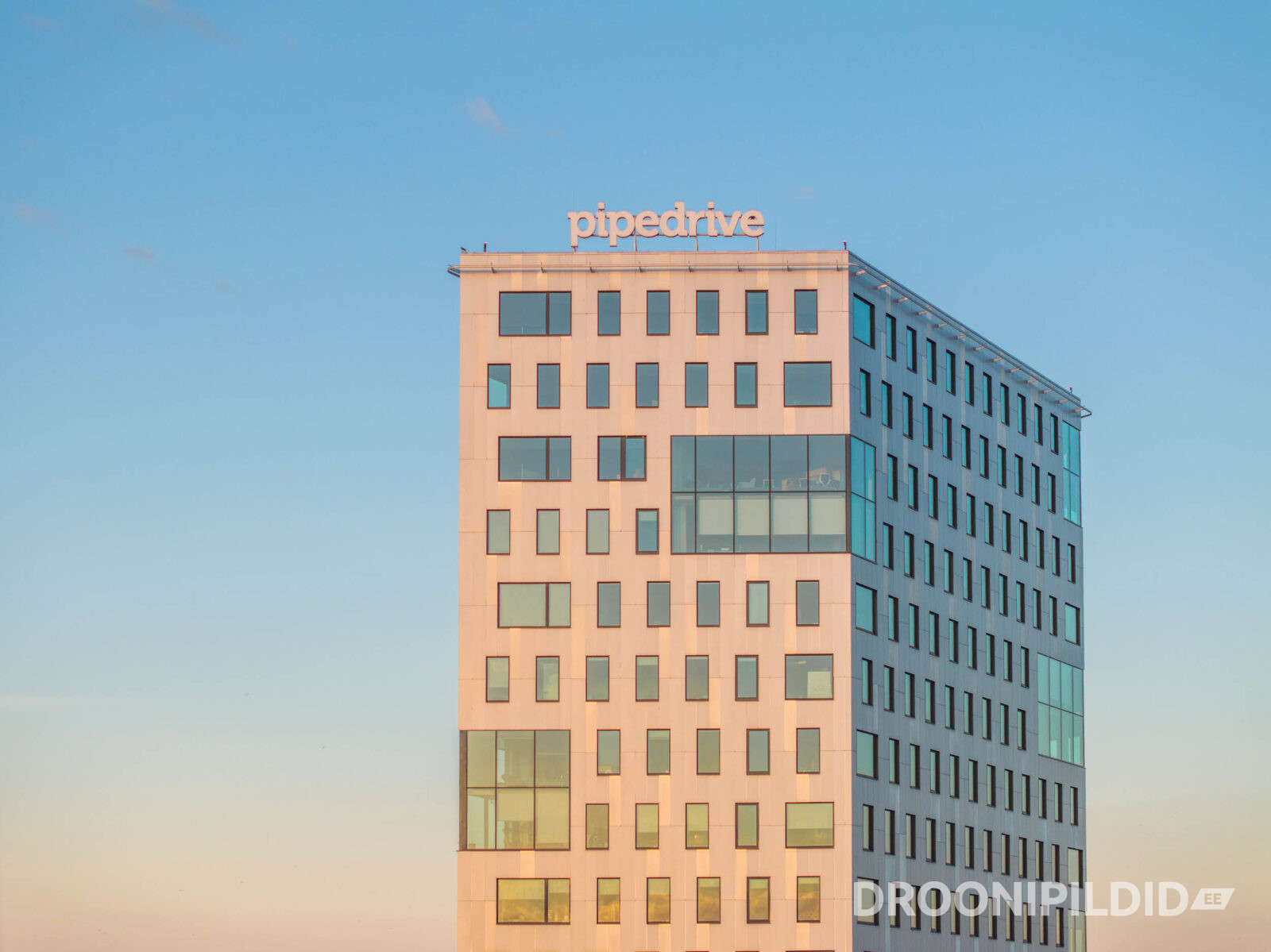 Paju 2 Tartu büroohoone droonifotod – Pipedrive, Rand & Tuulberg ja Ehitustrust