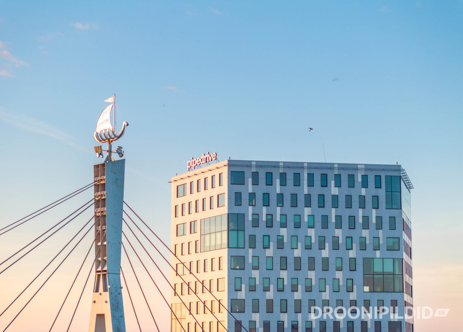 Paju 2 Tartu büroohoone droonifotod – Pipedrive, Rand & Tuulberg ja Ehitustrust