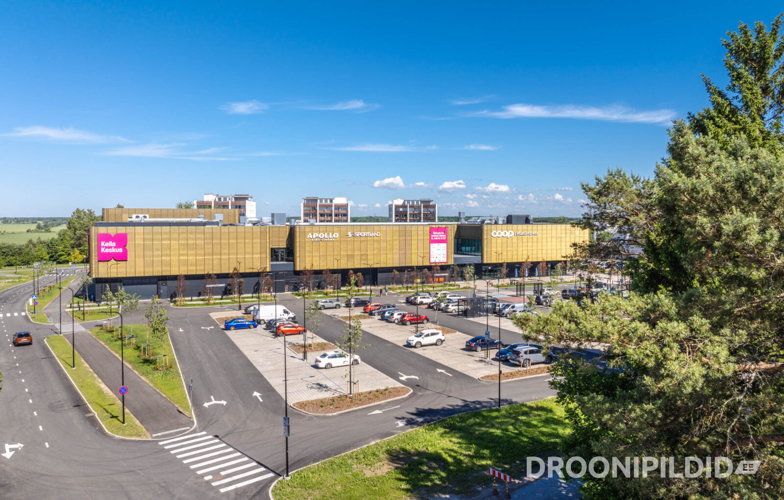 Keila Keskus Keilas, Apollo Kino ja Sportland droonifotol