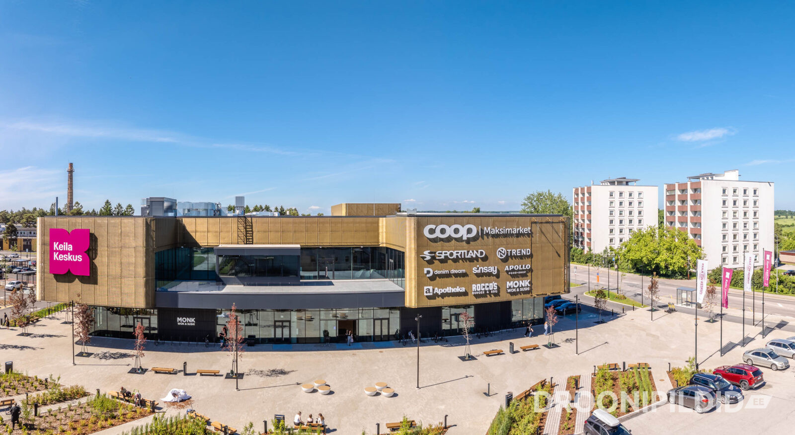 Keila Keskus Keilas, Apollo Kino ja Sportland droonifotol