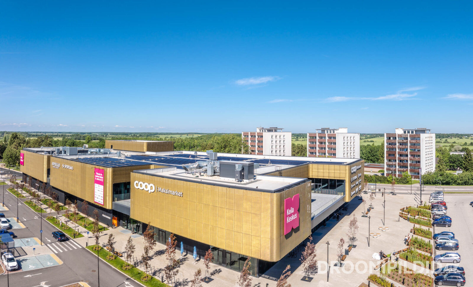 Keila Keskus Keilas, Apollo Kino ja Sportland droonifotol