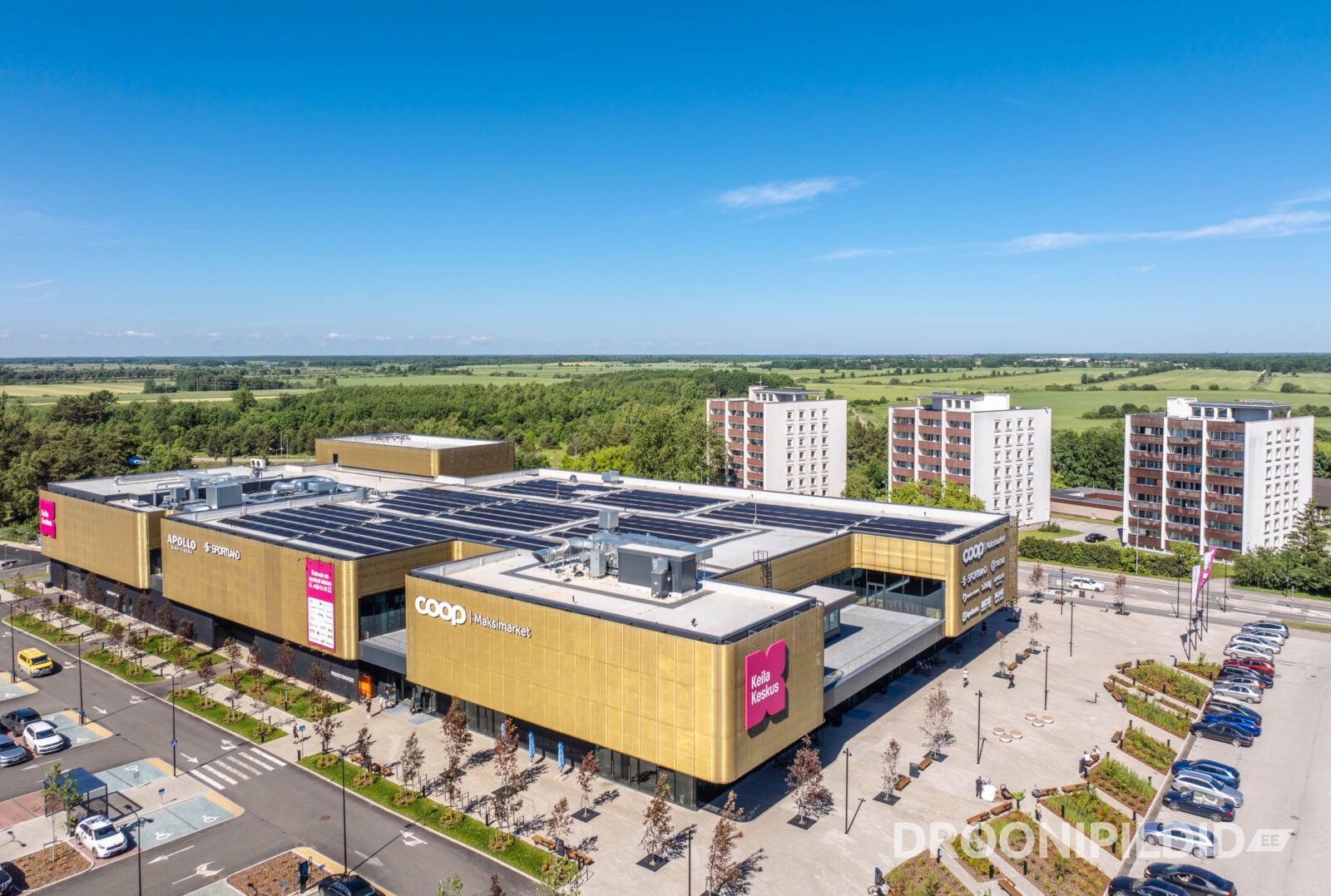 Keila Keskus Keilas, Apollo Kino ja Sportland droonifotol