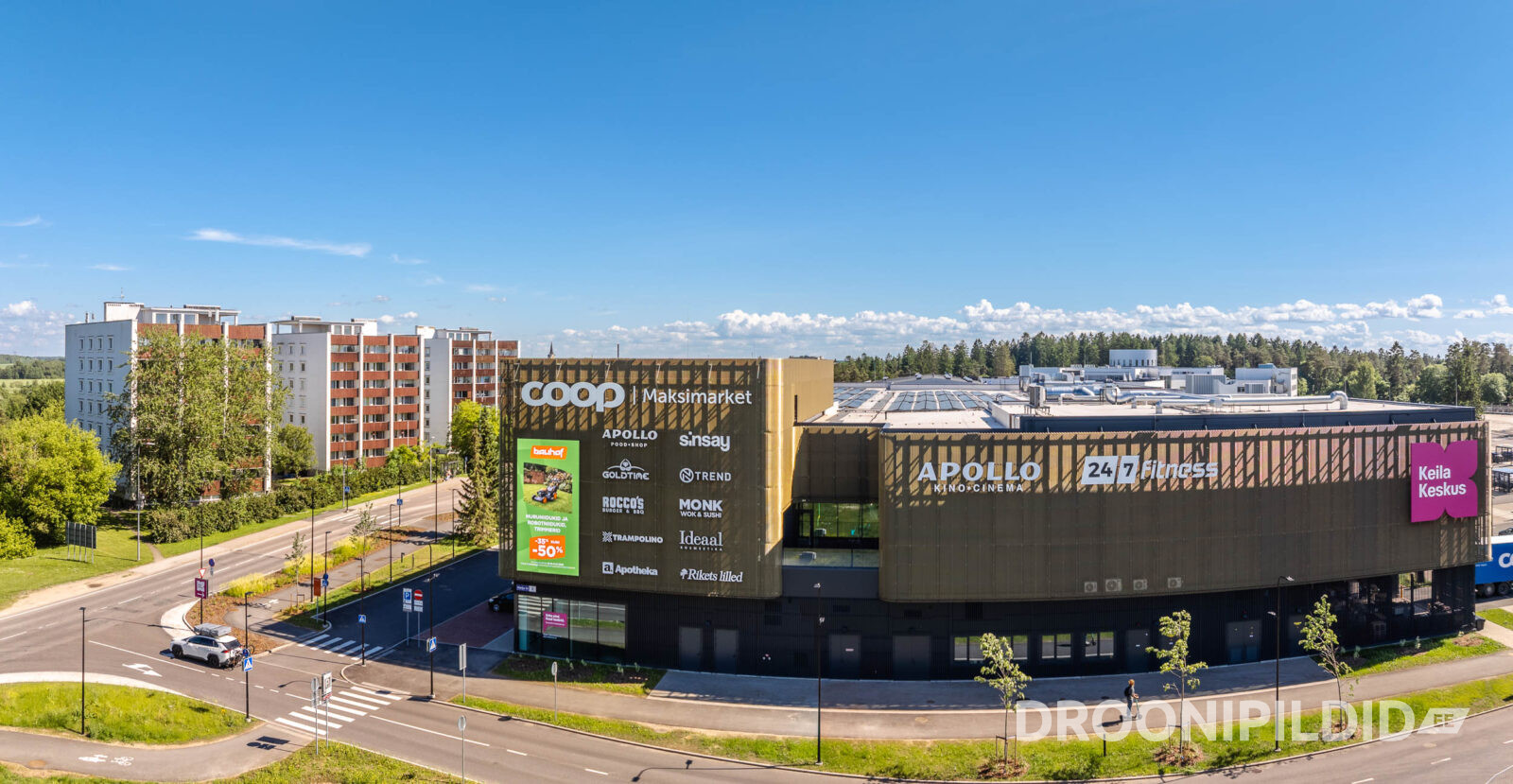 Keila Keskus Keilas, Apollo Kino ja Sportland droonifotol