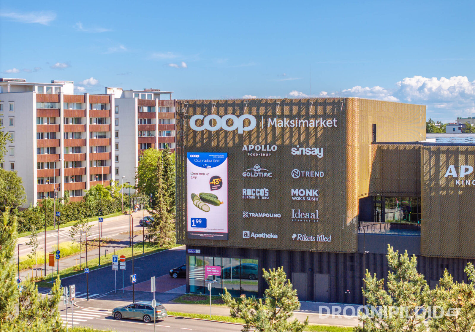 Keila Keskus Keilas, Apollo Kino ja Sportland droonifotol