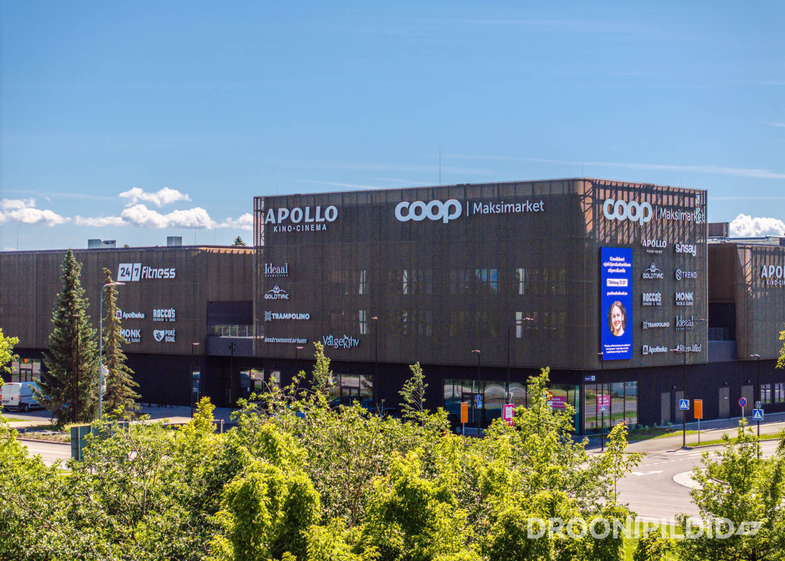 Keila Keskus Keilas, Apollo Kino ja Sportland droonifotol
