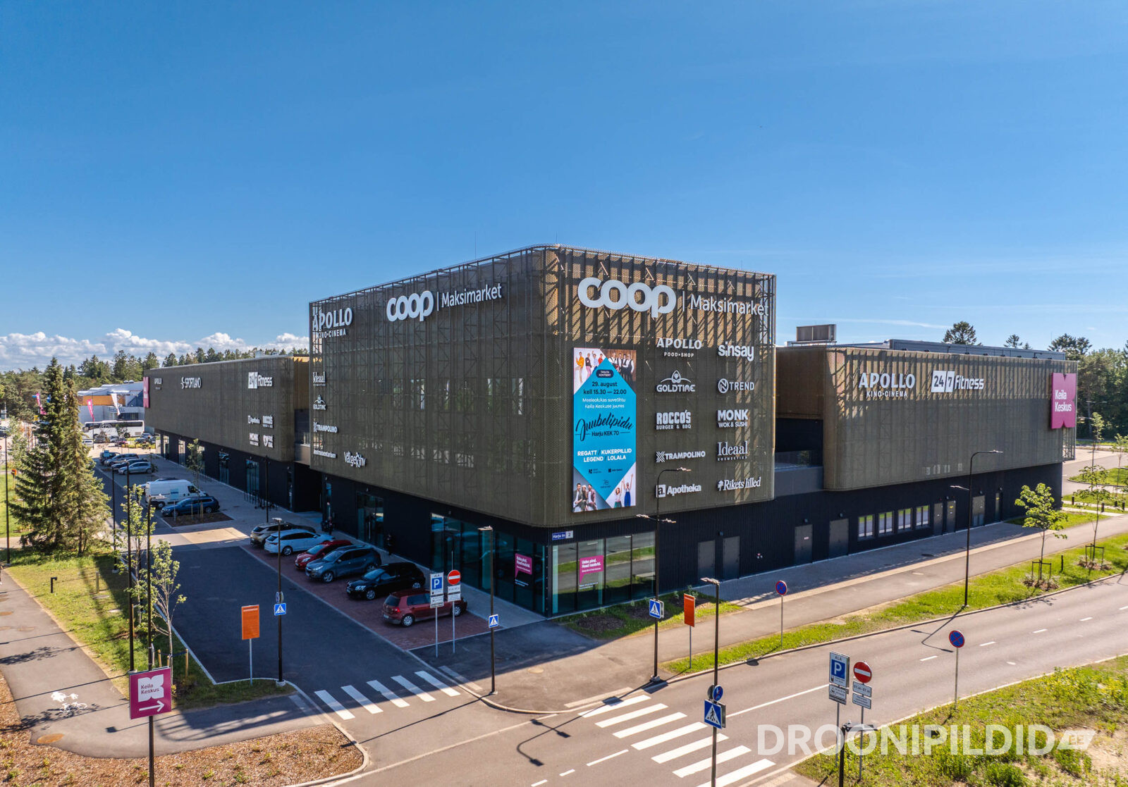 Keila Keskus Keilas, Apollo Kino ja Sportland droonifotol