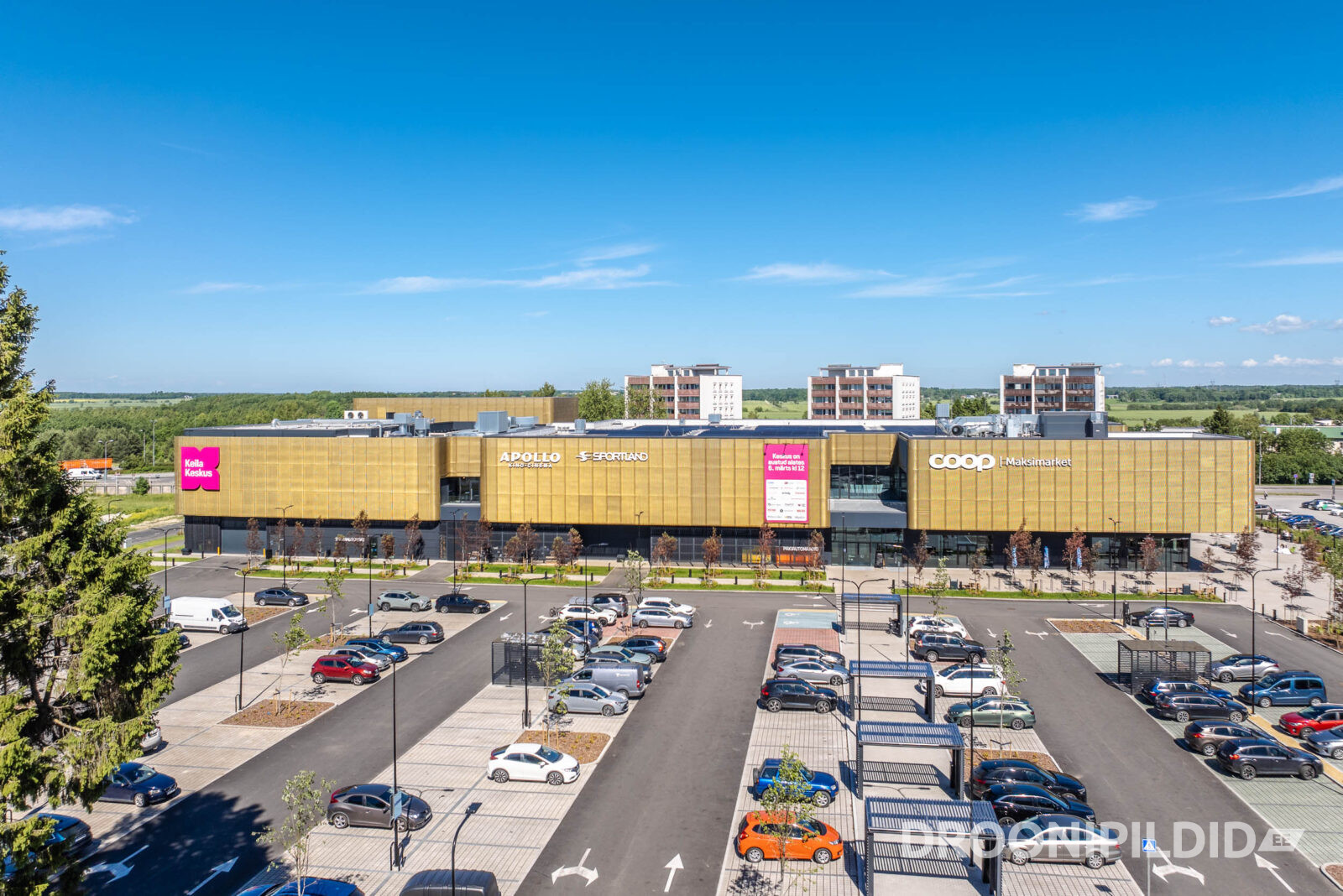 Keila Keskus Keilas, Apollo Kino ja Sportland droonifotol