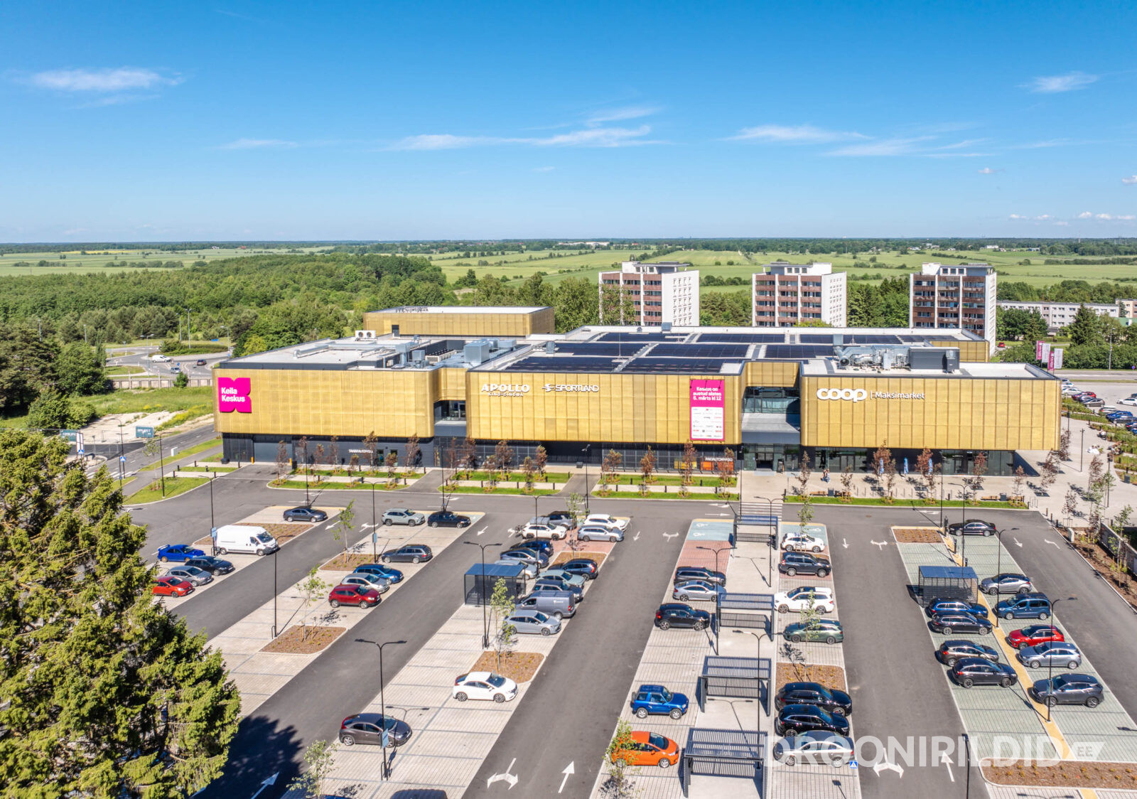 Keila Keskus Keilas, Apollo Kino ja Sportland droonifotol