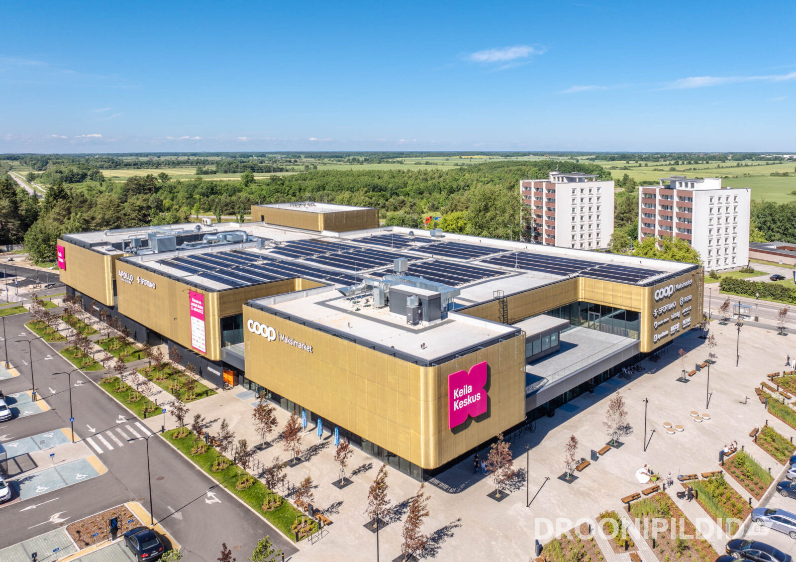 Keila Keskus Keilas, Apollo Kino ja Sportland droonifotol