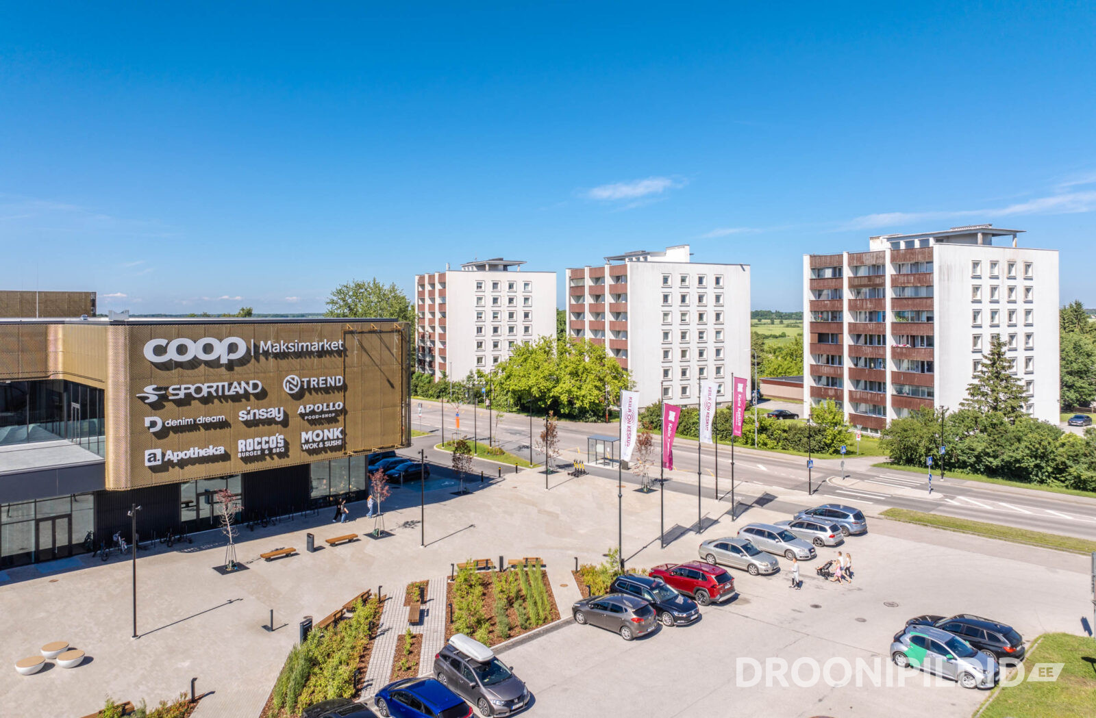 Keila Keskus Keilas, Apollo Kino ja Sportland droonifotol