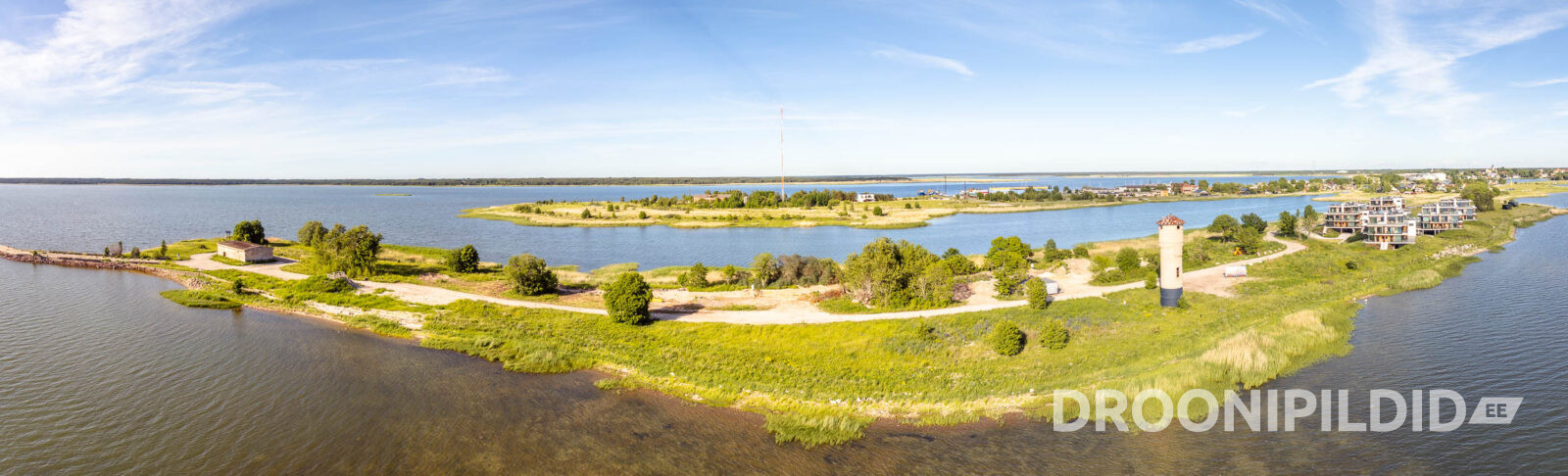 Marienholmi elamud ja rannamaastik Haapsalus droonifotol